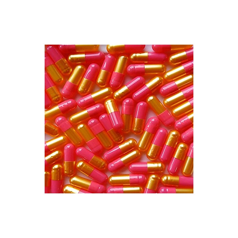 DR T&T 200 gelatin gelatine Capsules size 0 pink gold