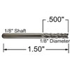 1/8" Grout Removal Tool Tile Cutting Bit - Five Pieces