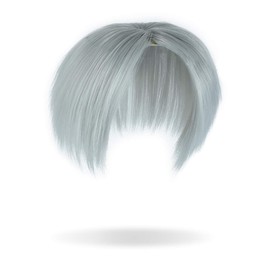 Yamel Hair Toppers for Women 2 Clips in Hair Pieces Straight Natural Silver Grey Short Synthetic Wiglets Hairpieces for Thinning Hair