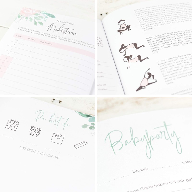 Pregnancy Diary and Planner - 40 weeks relaxed through pregnancy