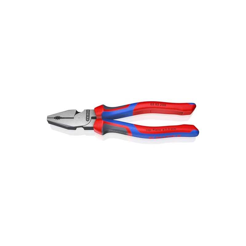 KNIPEX Herramientas - Alicates combinados de alto apalancamiento, multicomponente (202200),