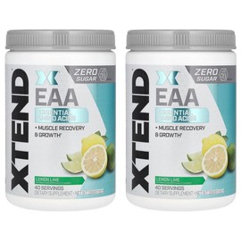Extend EAA Essential Amino Acid Powder Lemon Lime Flavor, 336g, 2 Pieces / 엑스텐드 EAA 에센셜 아미노산 파우더 레몬 라임 맛, 336g, 2개