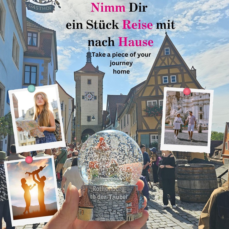 Schneekugelhaus Souvenir Snow Globe Culture City Rothenburg 30005