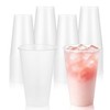 KesaPlan 50 Pack 16oz Clear Frosted Plastic Cups, Disposable Wedding