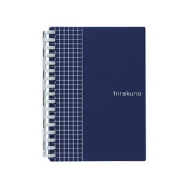 Lihit Lab Hirakuno N1671-11 Twist Notebook, A6 Vertical, Navy