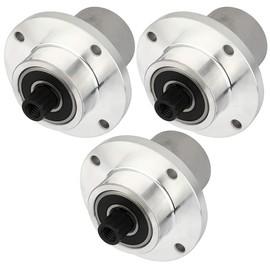 Spindle Assembly with Pulley Fit for Hustler FasTrak 42" FasTrak 44", FasTrak 48", FasTrak 52"; Mini Z 36", Mini Z 42", Mini Z 44", Mini Z 52"; Super Mini Z 52", 783506 285-989, Set of 3