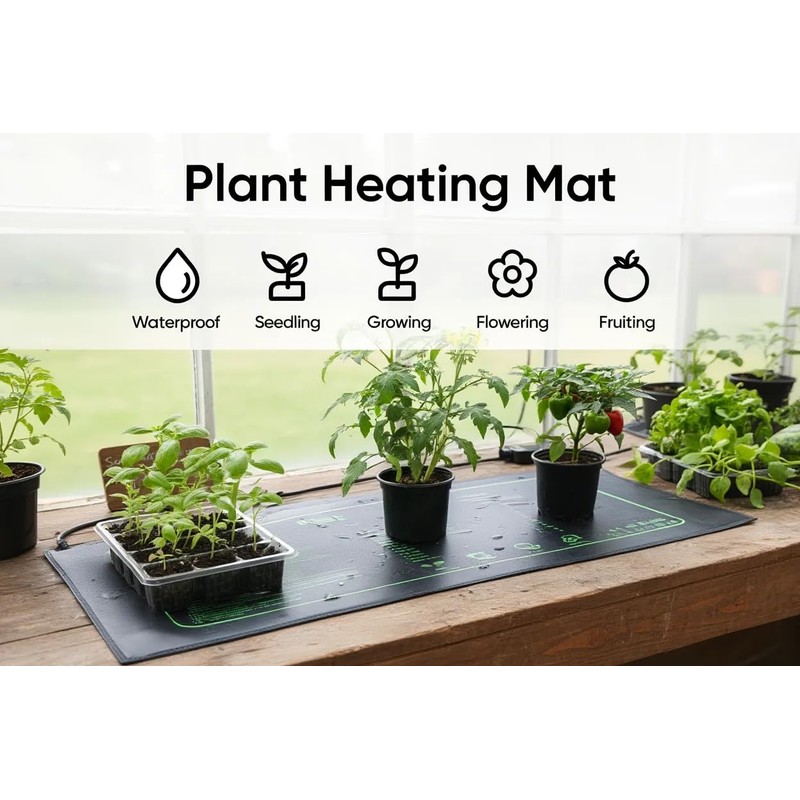 2 Pack Seedling Heat Mat with Thermostat for Plants Seed