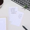 Vertical Ruled Index Cards 3x5 with Check Boxes,Double Sided Ruled