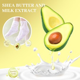 Berlaney Foot Peeling Mask for Dry Cracked Feet(3 Pairs) - Exfoliating Feet Mask Peel with Natural Shea Butter Extract for Dry Cracked Feet Extreme and Removing Dead Skin