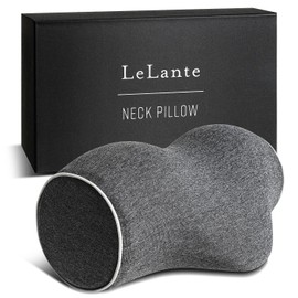 LeLante Neck Stretchable Neck Pillow, Stretch Pillow, Stretching Pillow, For Men, Women, Gift, Mother's Day, Father's Day (Dark Gray (Gift Box Included)