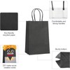 Solid Color Party Gift Bags for Kids (Midnight Black-Handle)