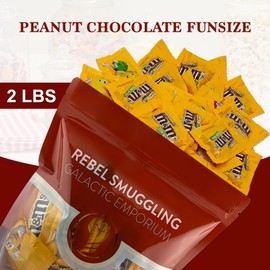 Fun Size Peanut Chocolate Candy Pieces Individual Packs Bulk 2LB Bag by Rebel Smuggling Galactic Emporium