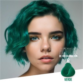 KÜÜL - Color System Funny Colors Tinte Semipermanente Cabello Color Verde 90 ml, con Aceite de Coco, Filtro UV y Colágeno, Prolonga Intensidad del Color, Aporta Hidratación, Brillo y Sedosidad