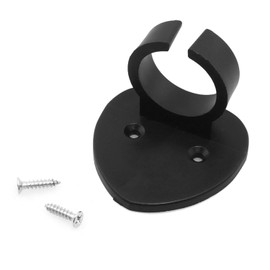 Maxmoral 2PCS Heart Shaped Mic Stand Hooks 32mm Microphone Bracket Hooks Stationary Mic Wall Mount Hangers Interview Microphone Brand Clamps Adhesive Magic Tape for Advertising Black