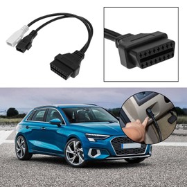 YINETTECH 2 STÜCKE 2x2-poliges auf 16-poliges OBDII OBD2 Diagnoseadapterkabel Anschluss von OBD OBD II 16pin Diagnosewerkzeug OBD-II Motorsystem Diagnosewerkzeug Teile