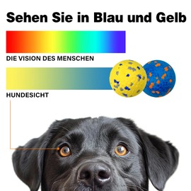 Lepawit Pack of 4 Dog Ball Dog Toy Ball, Indestructible Dog Toy for Aggressive Chewers, Interactive Play Ball for Small, Medium and Large Dogs - 7 cm