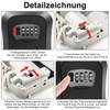 ZITUZY Outdoor Key Safe 4 Digit Key Safe with Number