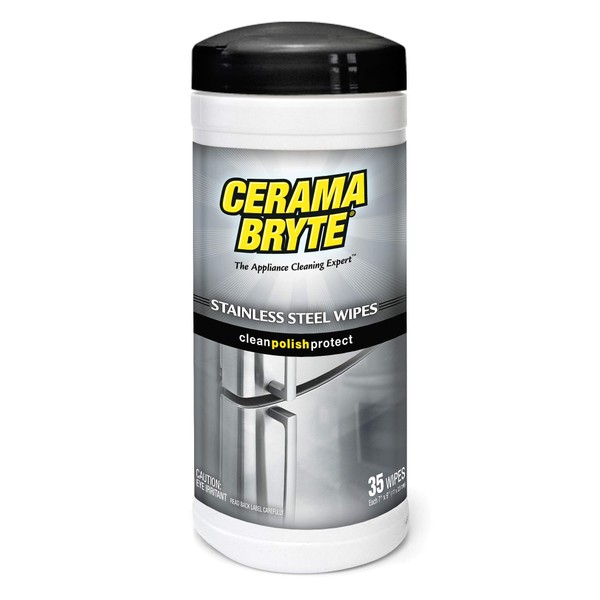 Cerama Bryte Stainless Steel Cleaning Polish - 35 Wipes