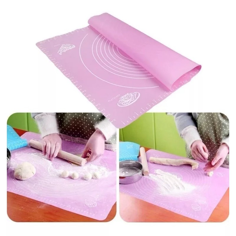 CL Tapete Silicon Fondant Amasar Reposteria Graduado Horneado
