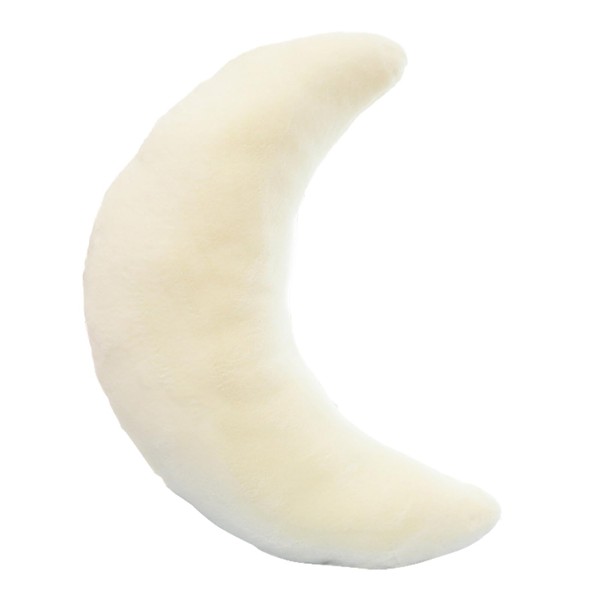 zxmbeddings 17.7" Moon Pillow,White Moon Shaped Plush Stuffed Animal Hug