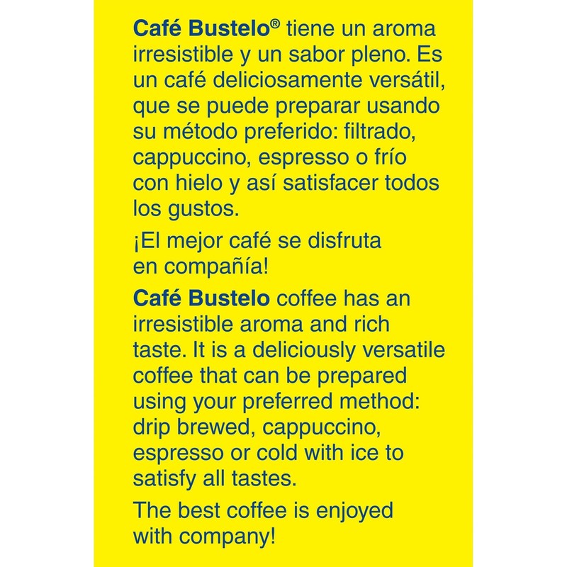 Café Bustelo® Dark Roast Espresso Coffee, 10 Oz Vacuum Pack