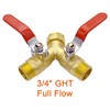 Joywayus Brass 3/4" GHT Garden Hose Splitter Full Flow 3-Way