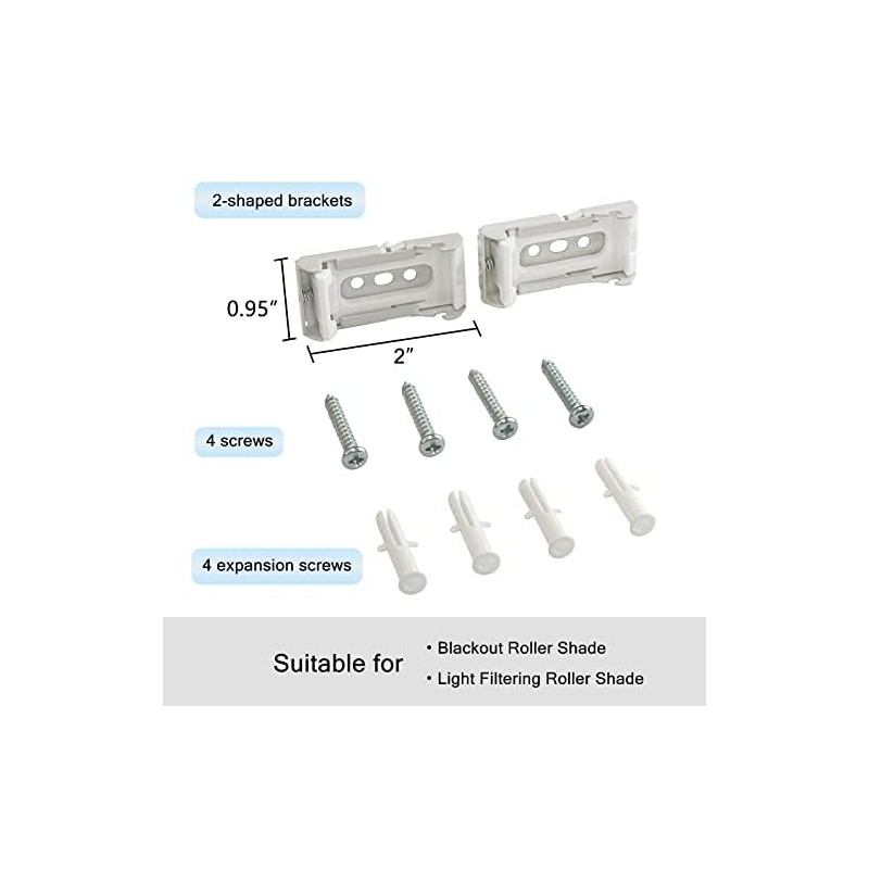 AOSKY Roller Shades Accessories Replacement Installation Brackets Easy to Install
