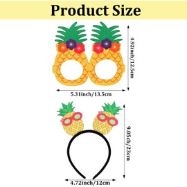 Oblihumoy Luau Party Glasses and Headbands Funny Hawaiian Paper Glasses for Adults Hawaiian Photo Booth Props Summer Beach Tropical Party Decoration Beach Party Favors Supplies