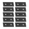 10PCS Flat Tie Plate Aluminum Alloy 2 Holes Rustproof Anti