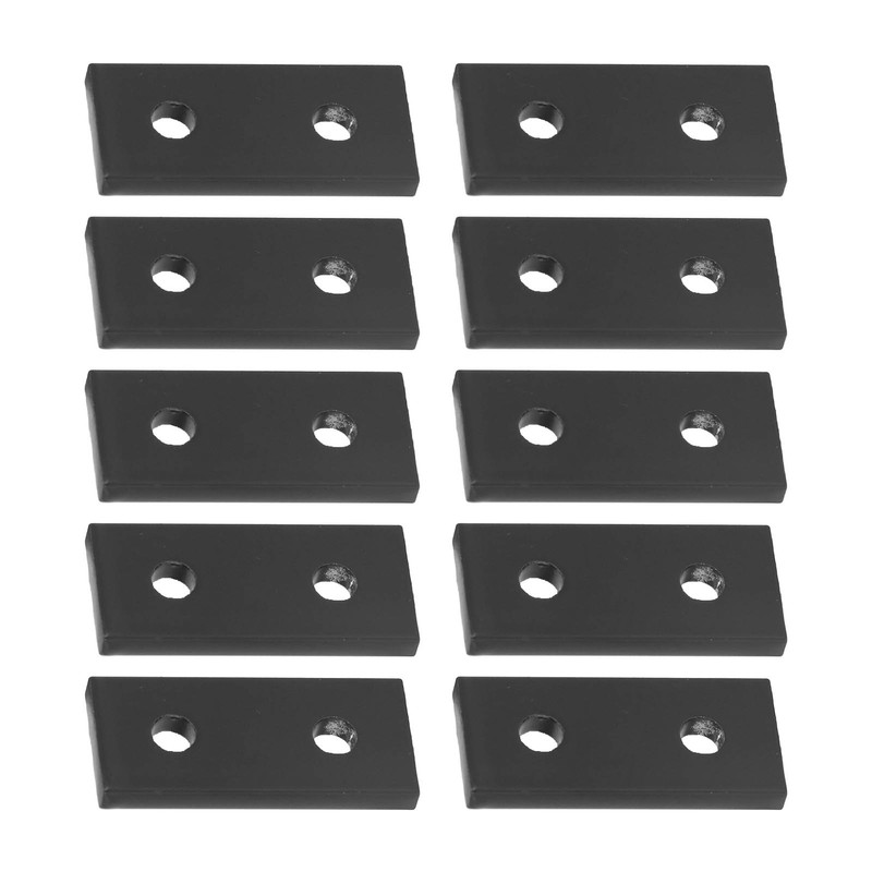 10PCS Flat Tie Plate Aluminum Alloy 2 Holes Rustproof Anti