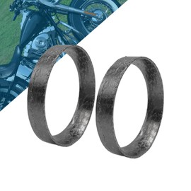 BIGLKNM 2PCS Exhaust Gasket Kit for 1984-2023 Big Twin Touring Sportster Softail Dyna Fat Boy, Steel Graphite Mesh Exhaust Port Gasket