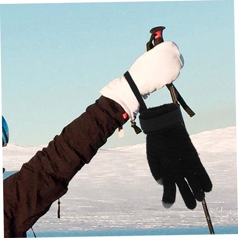 Outanaya 6pcs Ski Gloves Straps Elastic Wrist Leash for Lost