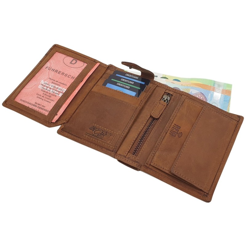 myledershop Genuine Buffalo Full Leather Wallet / Purse / Wallet