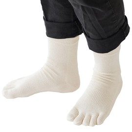 Itokashi Socks, 5 Toes, Washi, Made in Japan, Deodorizing, Antibacterial, Breathable, Stylish, Simple, Gift, Lightweight, Men's, Large Size, Snow