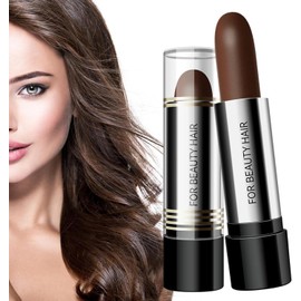 Hair Color Pen Hair Stick,Tinte de Cabello Retoque Instantáneo con Bolígrafo - Impermeable Escudo de Tinte en Barra, Cepillo Encubridor Temporal de Canas para Cabello y Barba (02#Dark Brown)