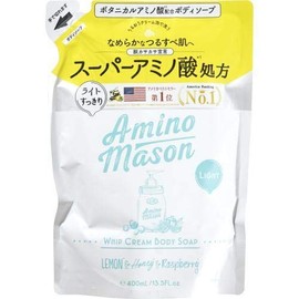 Amino Mason Body Soap Light Refill, Amino Acid, Body Shampoo, Refill, Botanical, Body Soap, Body Wash, Moisturizing, 13.5 fl oz (400 ml), Single Item, Made in Japan, Classic Rose Bouquet Scent