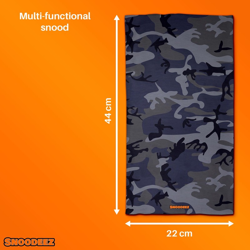 Kids Camo Multifunctional Snood Headwear (Midnight, One Size)