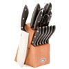Oster Huxford 14 Piece Stainless Steel Cutlery Mahogany Wood Block