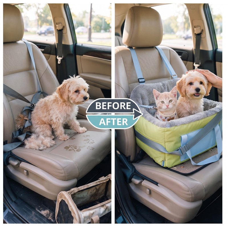 Waterproof Dog Car Seat Booster for Small Dogs – Elevated