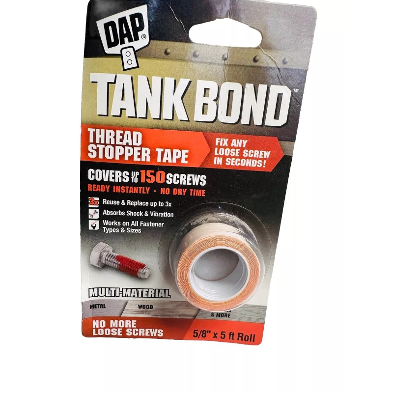 DAP TANK BOND THREAD STOPPER TAPE 5/8" x 5' ROLL