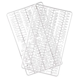 3/4 Inch Letters for Felt Letter Boards, 300 Pieces Including Characters, Numbers & Symbols for Changeable Plastic Message Boards (White)
