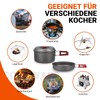 Bulin 3/5/11/13/20-Piece Camping Cookware Set, Aluminium Ultralight Stackable Outdoor Pot/Pan/Kettle
