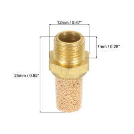 QUARKZMAN Pneumatische Schalldämpfer 1/8" NPT Männlich Lang Auspuff Schalldämpfer Magnetventil Messing Schalldämpfer Lärm Stille Luft Zylinder Zubehör für Ventil 2 Set
