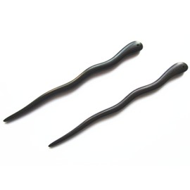 Myhsmooth Z8z-bg-charming 2 Count Hair Sticks Natural Ebony (Black Sandalwood) Handmade Carved Hair Clip Shawl Hair Pins Pack of 2 Pcs :Charming