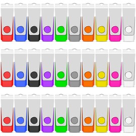 TEWENE USB Stick 128 MB 50 Piece Set, USB Memory Stick, High Speed USB 2.0 Multi-Coloured Rotate