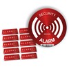10 x Aluminium Sign Stickers - Alarm - Deterrent for
