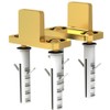 Stone Harbor Hardware Floor Mount Metal Door Guide Set for Sliding Doors, Satin Brass