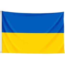 Whoobling Ukraine Ukraine Flag Large Ukrainian Flag Lightweight Polyester Ukraine Flag 3x5ft (90x150cm)