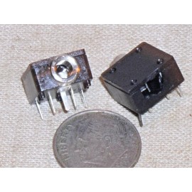 Unbranded 2 RT ANGLE 3.5 MM 5 PIN PCB PWB STEREO HEADPHONE AUDIO JACK W/DUAL (2) SWITCH