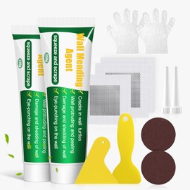 6pcs Spacke Wall Repair Patch Kit with Scraper,Drywall Repair Kit, Wall Mending Kit,Plaster Wall Repair Kits,Easy to Fill Holes in Home Wall and Quick Repair Crack